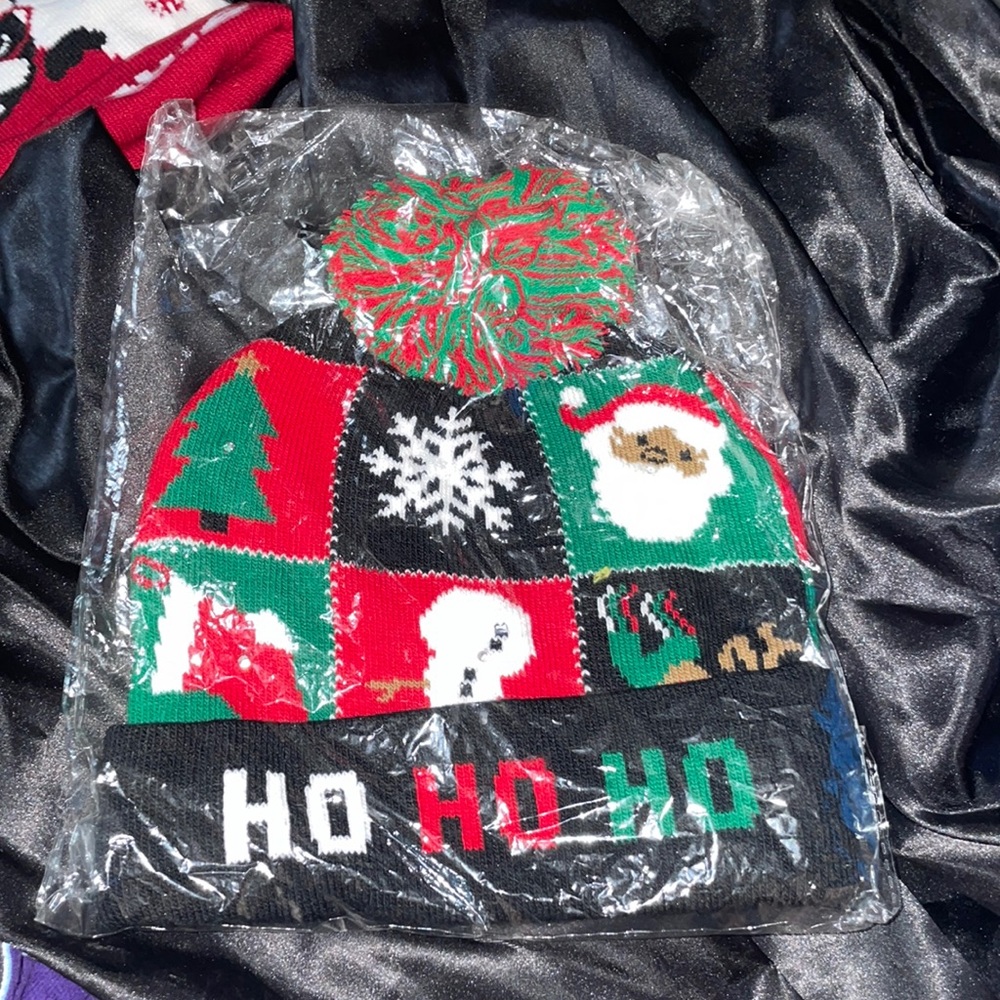 HO HO HO LED STALKING CAP